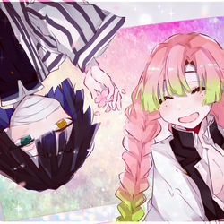 This is a pixiv picture whose title is キメツ！.