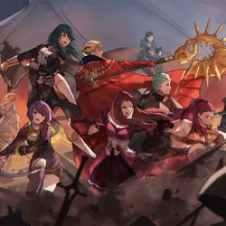 This is a pixiv picture whose title is 自由引导人民（滑稽~）.