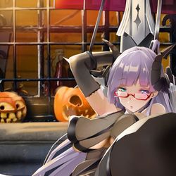 This is a pixiv picture whose title is グナイゼナウさんサキュバスナイトメア.