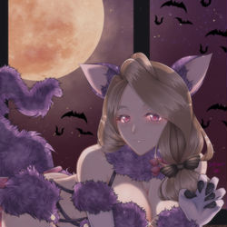 This is a pixiv picture whose title is メルセデス ハロウィン (デンジャラスビースト).