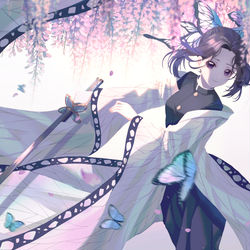 This is a pixiv picture whose title is 胡蝶しのぶ.