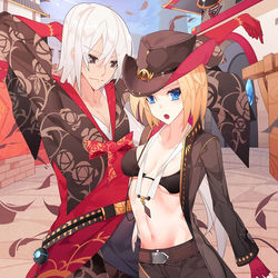 This is a pixiv picture whose title is 男女漫游ಠ౪ಠ.