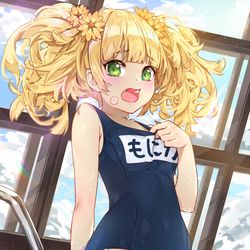 This is a pixiv picture whose title is モニカ (スク水).