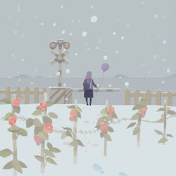 This is a pixiv picture whose title is 寄る辺のないまま.