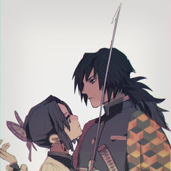 This is a pixiv picture whose title is 冨岡さんとしのぶさん.