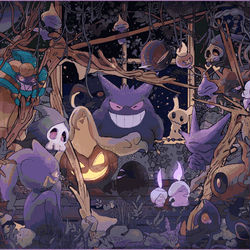 This is a pixiv picture whose title is 🎃Halloween2019👻.