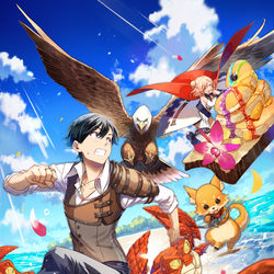 This is a pixiv picture whose title is 【仕事絵】『装備製作系チートで異世界を～4』表紙絵.