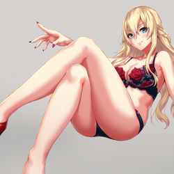 This is a pixiv picture whose title is 下着ウォースパイト.
