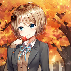 This is a pixiv picture whose title is ブレザーの季節🍁.