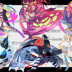 This is a pixiv picture whose title is JOJO×ポケモン.