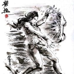 This is a pixiv picture whose title is 【極道畫師】松田勞拉.