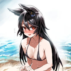 This is a pixiv picture whose title is ニーアちゃんの水着スキン.