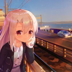 This is a pixiv picture whose title is 旅行中のイリヤ（1）.