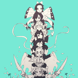 This is a pixiv picture whose title is 鬼滅ログ①.