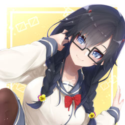 This is a pixiv picture whose title is 三色院菫子.