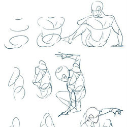 This is a pixiv picture whose title is 人物素体類.