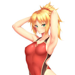 This is a pixiv picture whose title is 競泳モーさん.