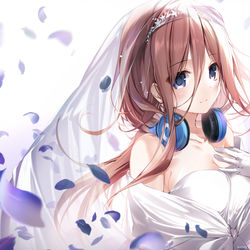 This is a pixiv picture whose title is 花嫁三玖.