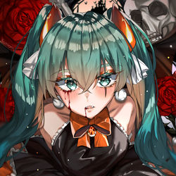 This is a pixiv picture whose title is Hatsune Miku Halloween.