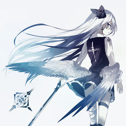 This is a pixiv picture whose title is 蒼翼.