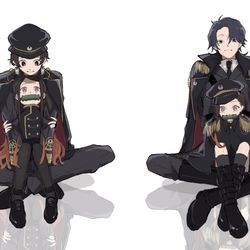 This is a pixiv picture whose title is 軍人パロ.