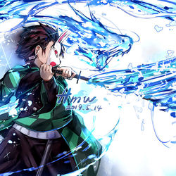 This is a pixiv picture whose title is 鬼滅の刃.