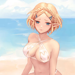 This is a pixiv picture whose title is Bikini Zelda - SFW.