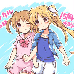 This is a pixiv picture whose title is なのは15周年.
