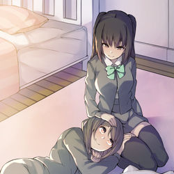 This is a pixiv picture whose title is ひざまくら.