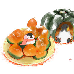 This is a pixiv picture whose title is かぼちゃの煮つけ.
