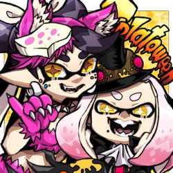 This is a pixiv picture whose title is Splatoween🎃.