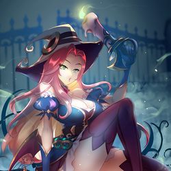This is a pixiv picture whose title is Bewitching miss fortune🎃.