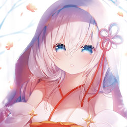 This is a pixiv picture whose title is 雪花.