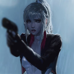 This is a pixiv picture whose title is OC Tess - Wetwork.