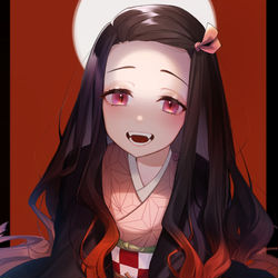 This is a pixiv picture whose title is 禰豆子.