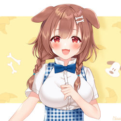 This is a pixiv picture whose title is ころねちゃん神戸屋の制服Ver.