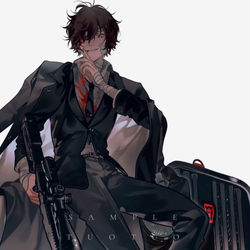 This is a pixiv picture whose title is 太宰治(文豪ストレイドッグス).