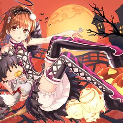 This is a pixiv picture whose title is ハロミコ.