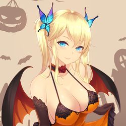 This is a pixiv picture whose title is Happy Halloween 🎃.