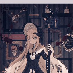 This is a pixiv picture whose title is 🖤.