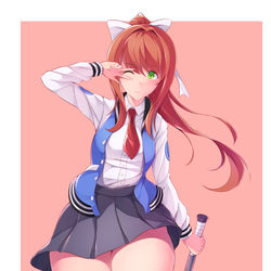 This is a pixiv picture whose title is Monika's River City Halloween.