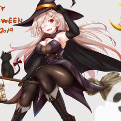 This is a pixiv picture whose title is 魔女夕立ぽい.