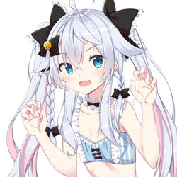 This is a pixiv picture whose title is 余の水着を着てもらったらめっちゃ可愛かったって話.