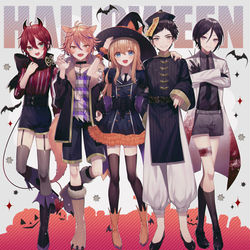This is a pixiv picture whose title is 大将組with乱でハロウィン.