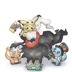 This is a pixiv picture whose title is ダークライとハロウィン.