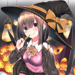 This is a pixiv picture whose title is ハロウィンＪＫ🎃👻😈.