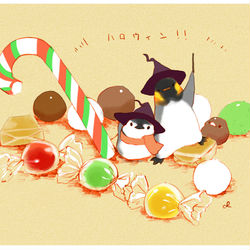 This is a pixiv picture whose title is ペンギンハロウィン.