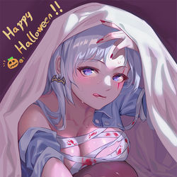 This is a pixiv picture whose title is trick or treat.