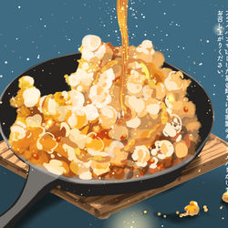 This is a pixiv picture whose title is 流星群のポップコーン.