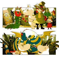 This is a pixiv picture whose title is ムーミン＋他の絵本の子達.